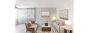 Living Room View at Occidental Apartments, Los Angeles, 90057