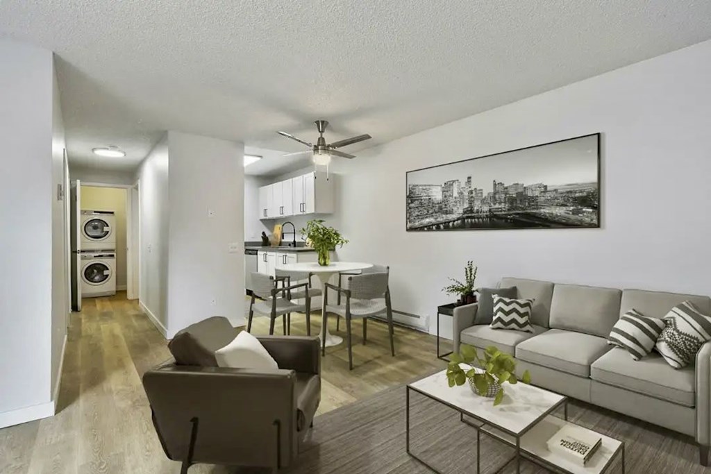 Modern-styled living room at Capri Apartments, Mountlake Terrace, WA, Washington , 98043