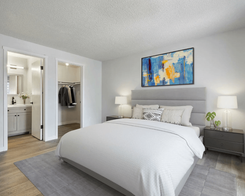 Comfortable Bedroom With Accessible Closet at Capri Apartments, Mountlake Terrace, 98043