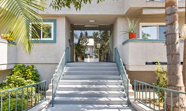Front Door and Steps at Elmwood Gardens Apartments in Burbank, CA