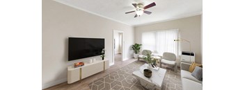 Modern Living Room at Hobart Apartments, Los Angeles, CA, 90029