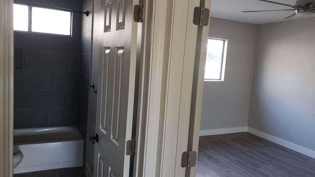 Bathroom and Bedroom Area at Wilson Apartments in Glendale, CA