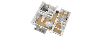 2 Bedroom Floor Plan at The Villas at Riverwalk, Camp Verde, AZ, 86322