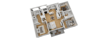 3 Bedroom Floor Plan at The Villas at Riverwalk, Arizona, 86322