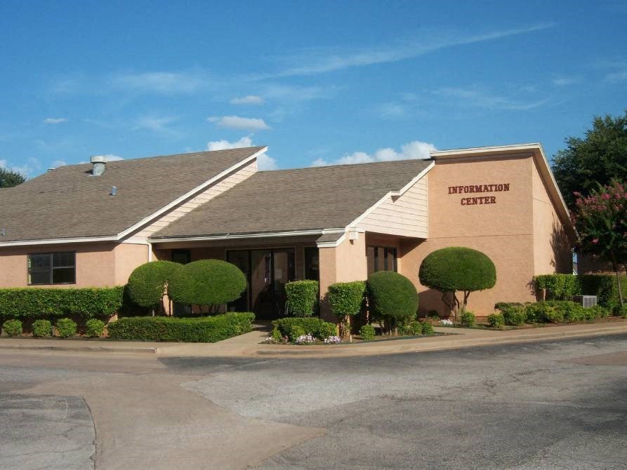 a building with a sign on the front of it