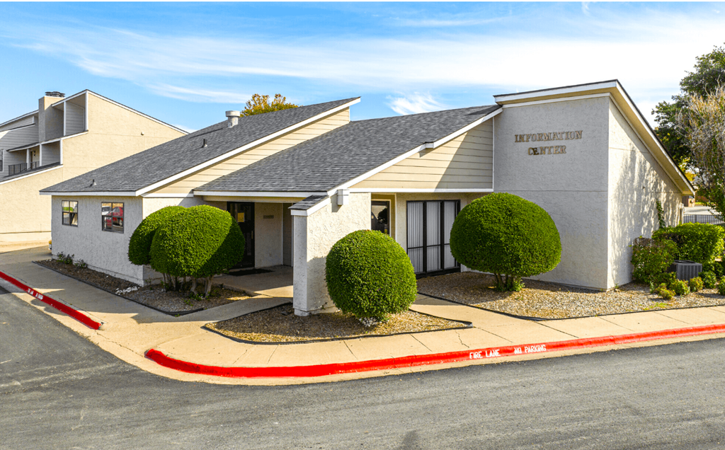 A building with the words "INFORMATION CENTER" on the side.