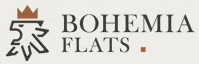 The image is a logo for "Bohemia Flats" featuring a crown and a stylized letter "B".