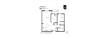 A floor plan for a Granite home with a one bedroom and den.