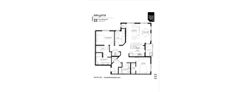 A black and white image of a floor plan for a Granite model C2.