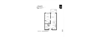 A black and white image of a Granite S1 floor plan.