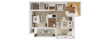 Arroyo Villa 1 Bed 1 Bath A at Arroyo Villa Apartments, California