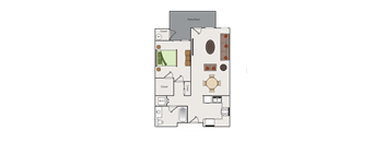 a floor plan of a bedroom apartment  at Falcon Bridge at Gale Ranch, California, 94582