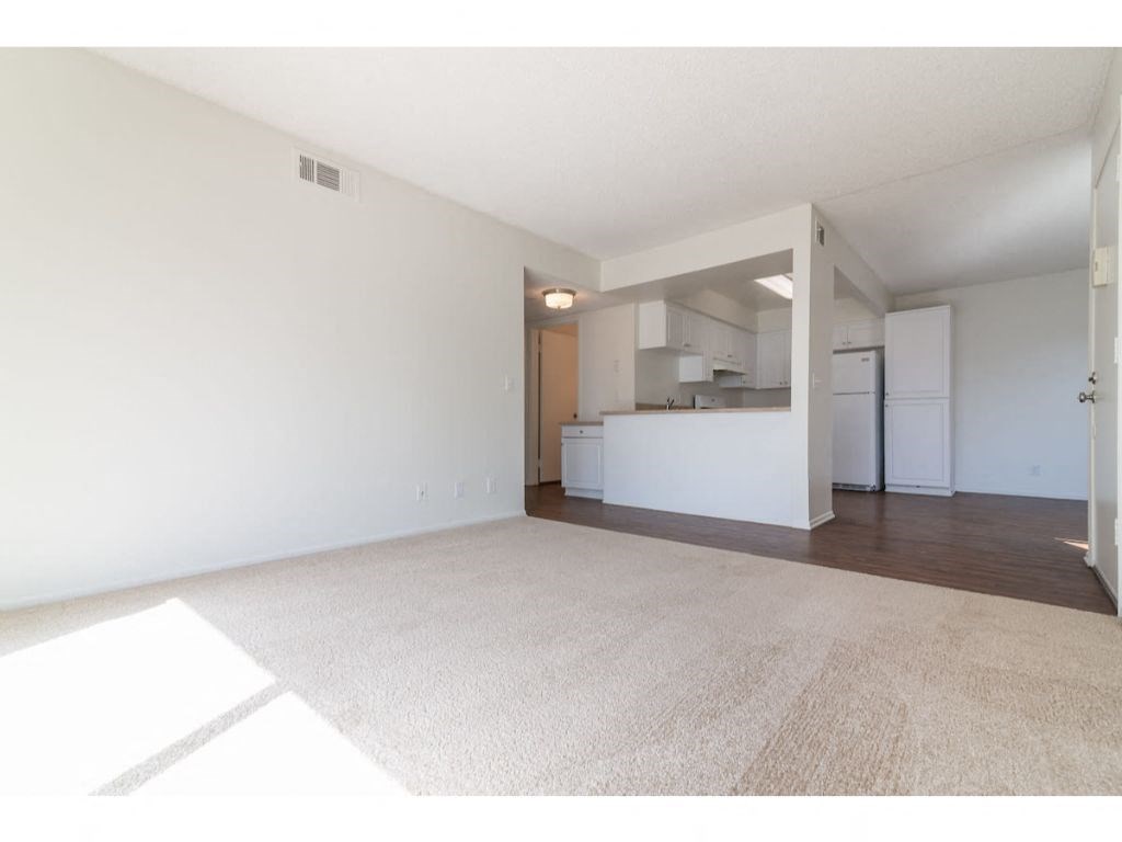 Vacant Living Area at Costa Mesa Family Village, Costa Mesa, California