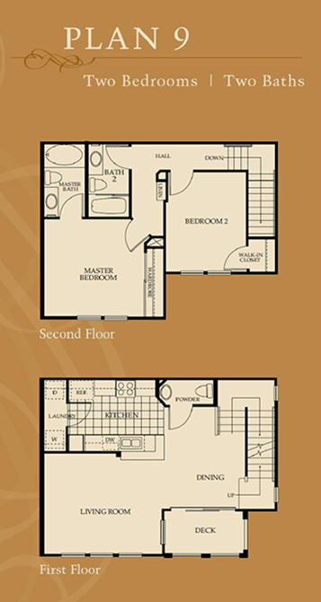 floor plans two bedrooms one bathroom the plan, how to plan, two bedroom house plans  at Sonoma at Porter Ranch, California, 91326
