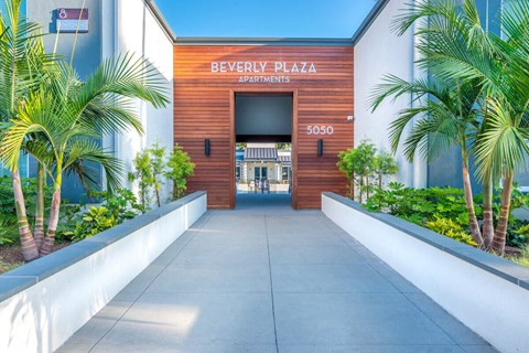 Walking Path at Beverly Plaza Apartments, California