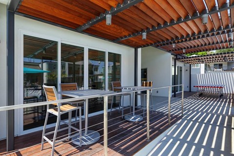 Outdoor Living Area at Beverly Plaza Apartments, California