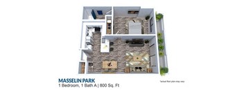 1 bed 1 bath  at Masselin Park West, Los Angeles, CA