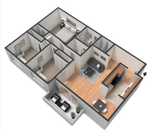 this is the first floor of the house  at Park Avenue Apartments, California, 90815