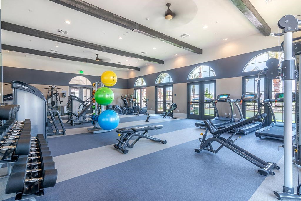 Gym at Montecito Apartments at Carlsbad, California