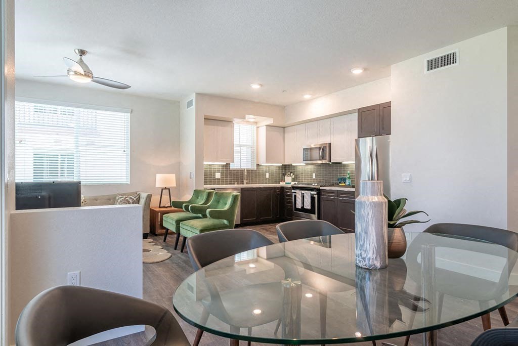 Dining  at Montecito Apartments at Carlsbad, California