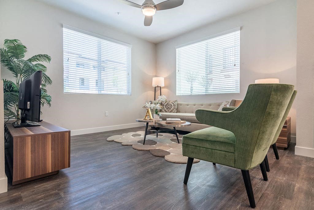 Living room chair at Montecito Apartments at Carlsbad, California, 92010