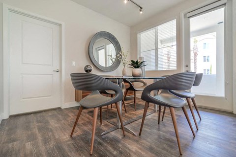 Dining table and chair at Montecito Apartments at Carlsbad, Carlsbad, 92010