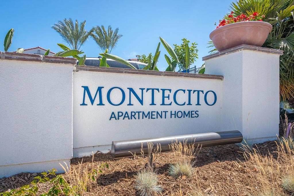 Sign at Montecito Apartments at Carlsbad, Carlsbad, CA, 92010