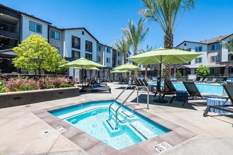 our apartments offer a swimming pool at The Vineyards Apartments, Porter Ranch, California