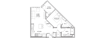 A1 Floor Plan at Pradera Apartments, California