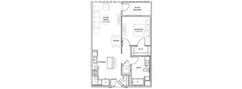 A3 Floor Plan at Pradera Apartments, San Ramon, CA,  94582