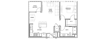 A4 Floor Plan at Pradera Apartments, San Ramon, 94582