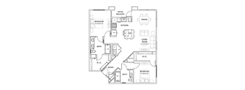 B4 Floor Plan at Pradera Apartments, California