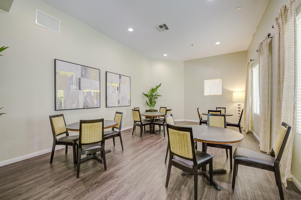 the enclave at homecoming terra vista dining room  at Tesoro Senior Apartments, California, 91326