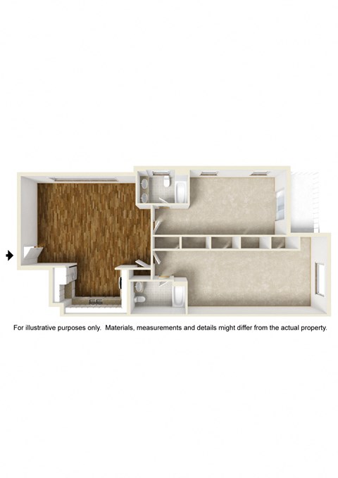 Floor Plan 22c  (Shared Room) at 433 Midvale - Student Housing at UCLA, Los Angeles