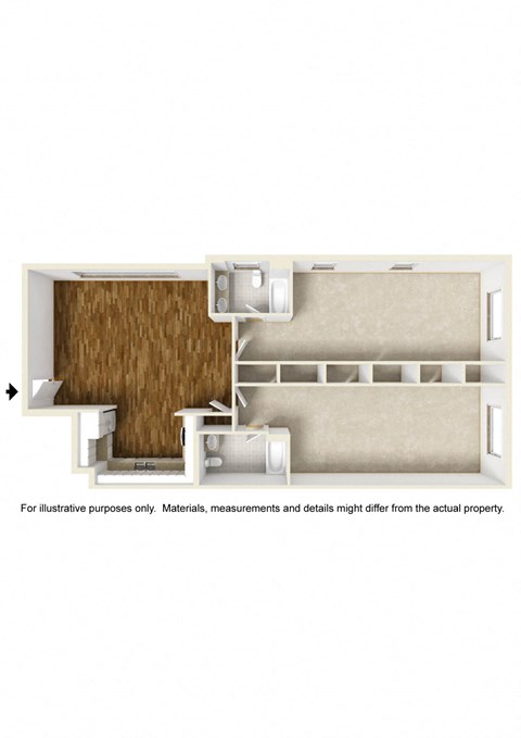 Floor Plan 22d  (Shared Room) at 433 Midvale - Student Housing at UCLA, California