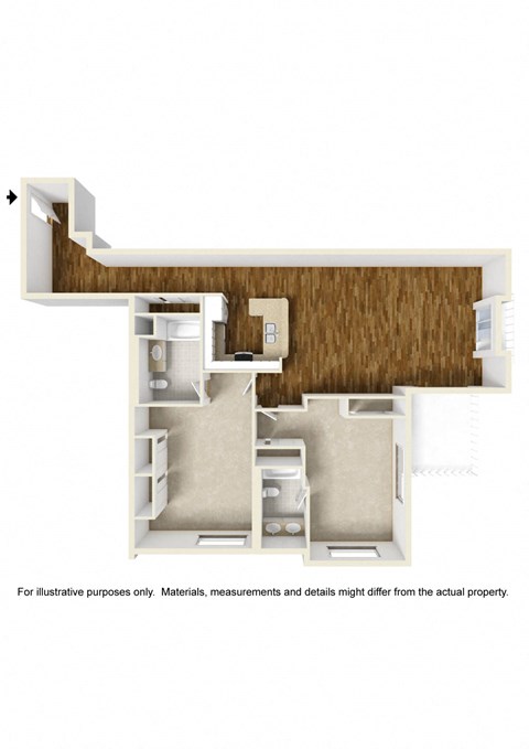 Floor Plan 22e  (Shared Room) at 433 Midvale - Student Housing at UCLA, Los Angeles, CA, 90024