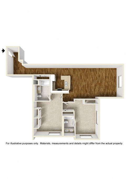 Floor Plan 22f  (Shared Room) at 433 Midvale - Student Housing at UCLA, Los Angeles, CA