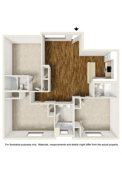 Floor Plan 33c  (Shared Room) at 433 Midvale - Student Housing at UCLA, California