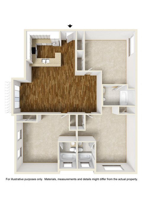 Floor Plan 33d  (Shared Room) at 433 Midvale - Student Housing at UCLA, Los Angeles, CA, 90024