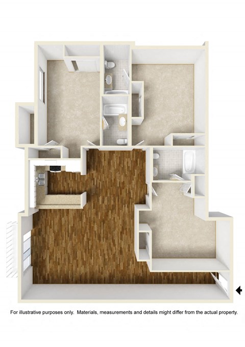 Floor Plan 33f (Shared Room) at 433 Midvale - Student Housing at UCLA, California, 90024