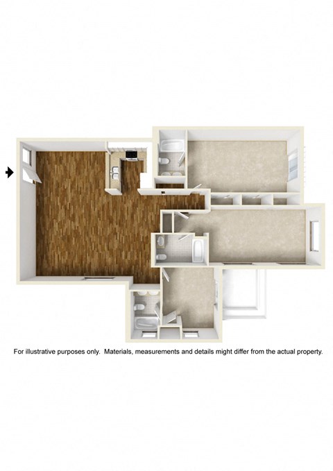 Floor Plan 33g (Shared Room) at 433 Midvale - Student Housing at UCLA, Los Angeles, CA, 90024