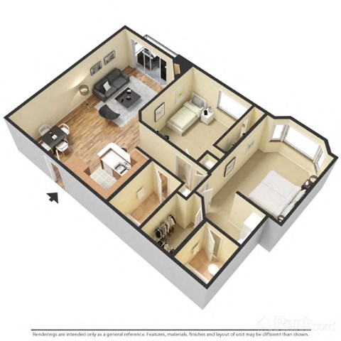 2 bed 2 bath A Malibu Floor Plan at Playa Summit, California, 90045