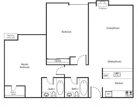 a floor plan of a house with a bedroom and a living room