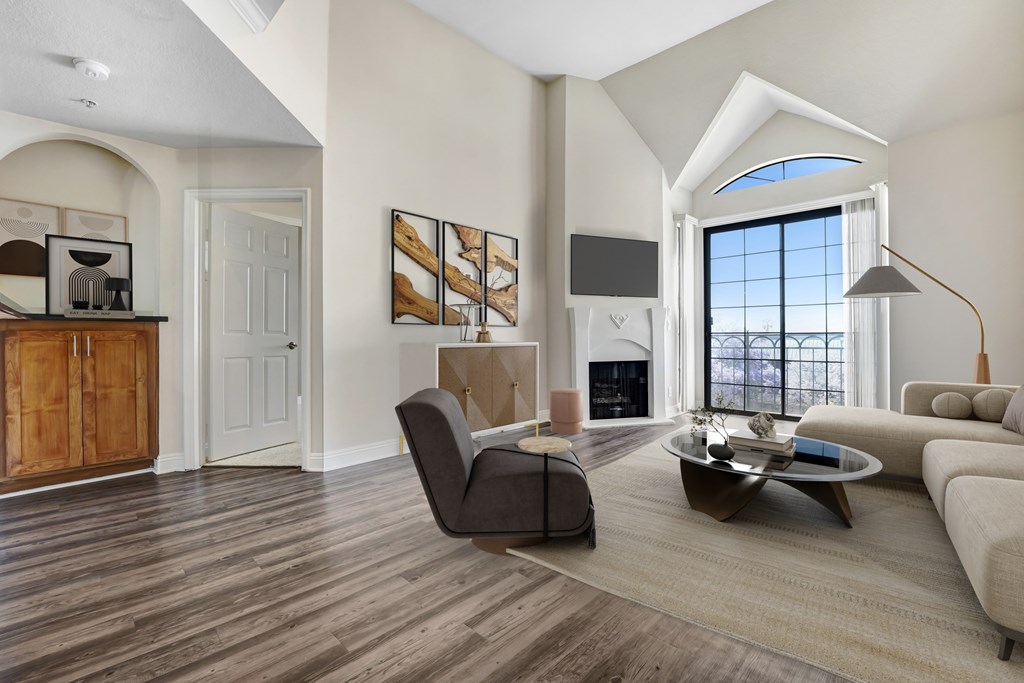 Clubroom With Fireplace at Burton, Los Angeles, CA, 90048