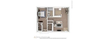 a floor plan of a 1 bedroom apartment