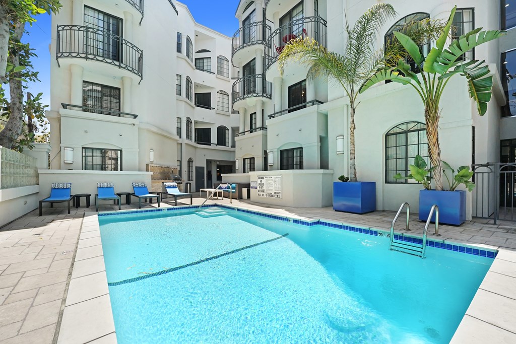 A large swimming pool at Burton, California, 90048