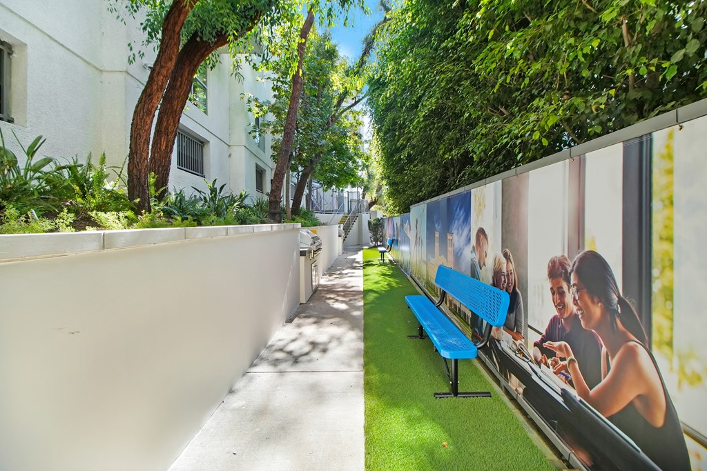 Backyard Sitting Area at 433 Midvale - Student Housing at UCLA, Los Angeles