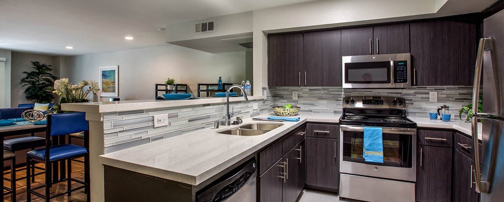 Fully Equipped Kitchen With Modern Appliances at 433 Midvale - Student Housing at UCLA, Los Angeles, CA, 90024