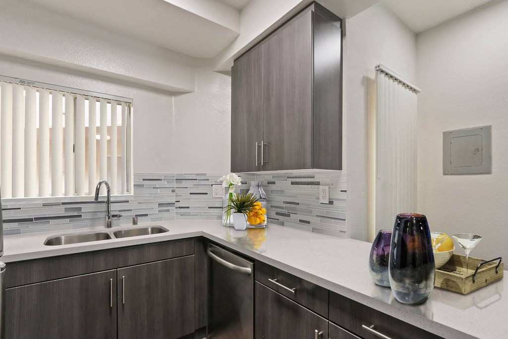 Kitchen areaat Alon Apartments, Los Angeles, 90034