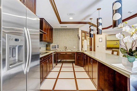 Clubhouse Kitchen at Apex Mission Valley, San Diego, CA, 92108
